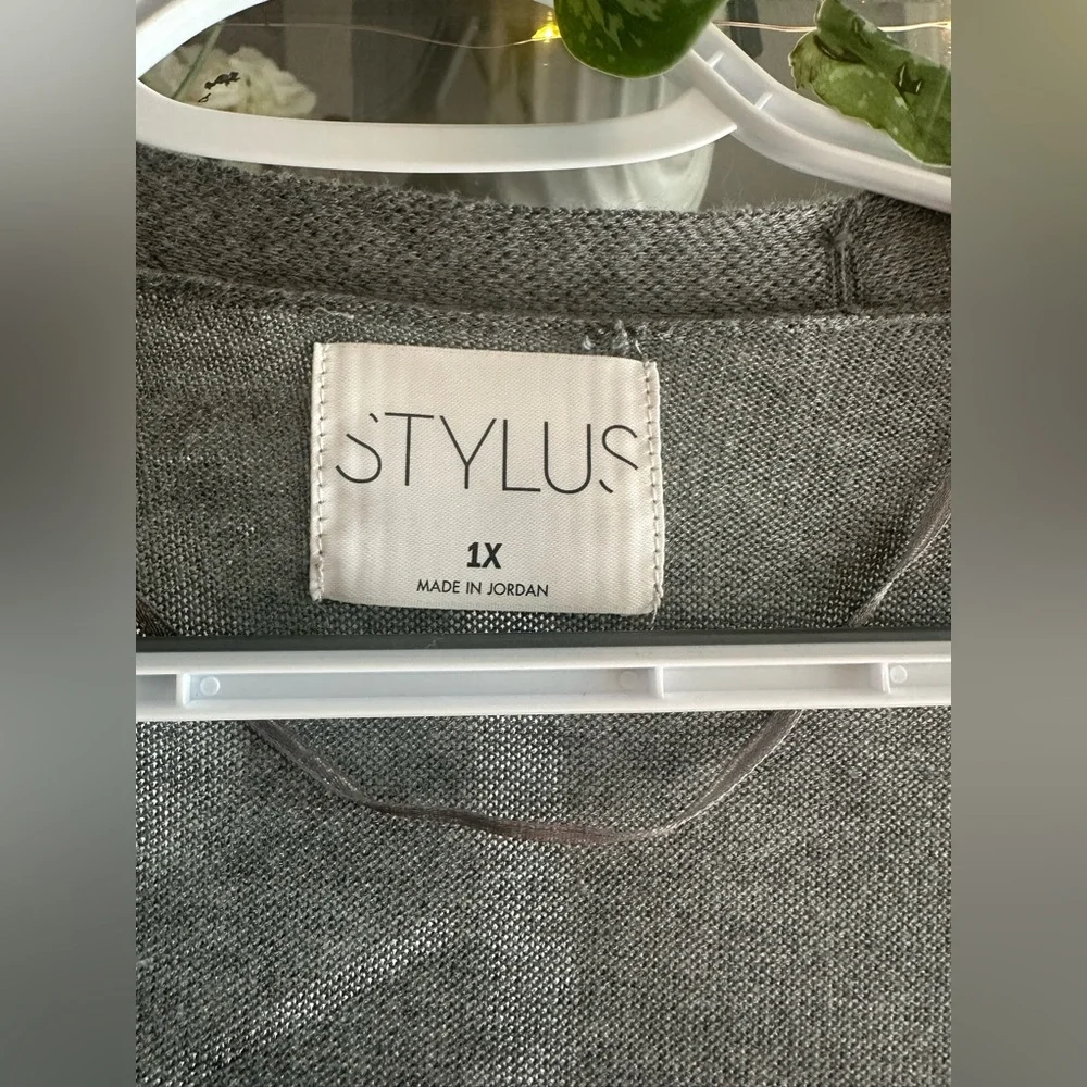 Stylus | Gray Open Front Duster Cardigan